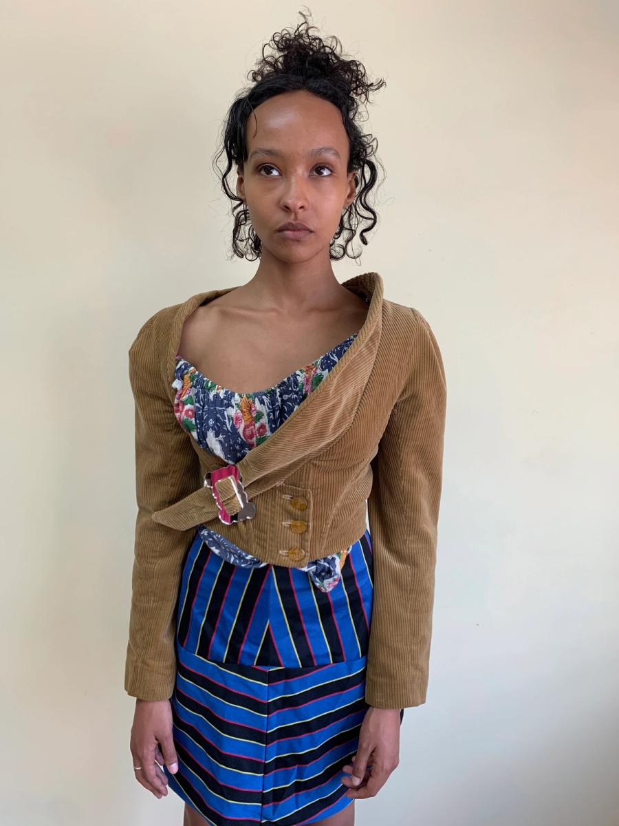 Vivienne Westwood 1989 Asymmetrical Corseted Jacket with Mirrored Buckle product image