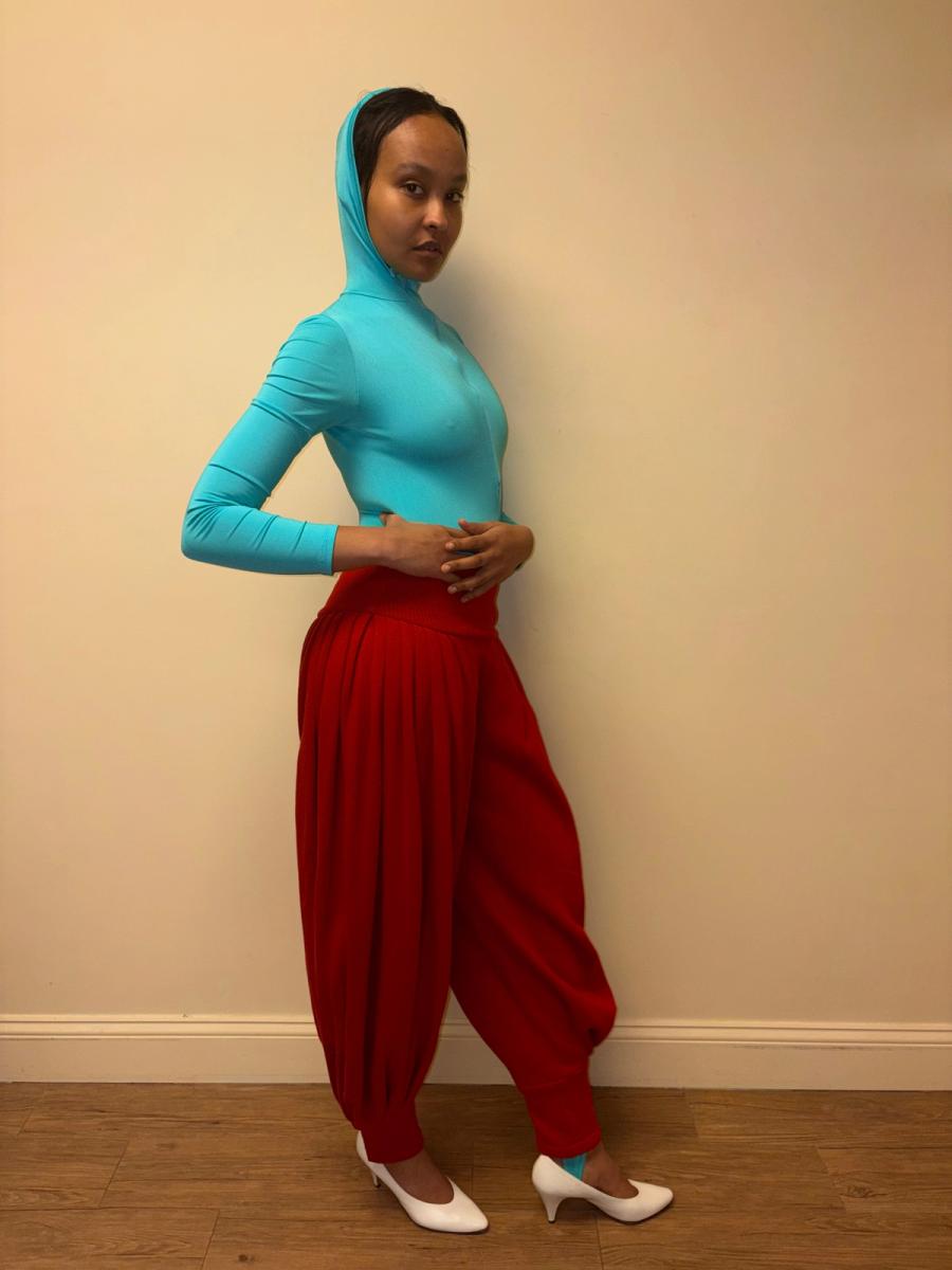 80s Norma Kamali Red Sweatpants product image