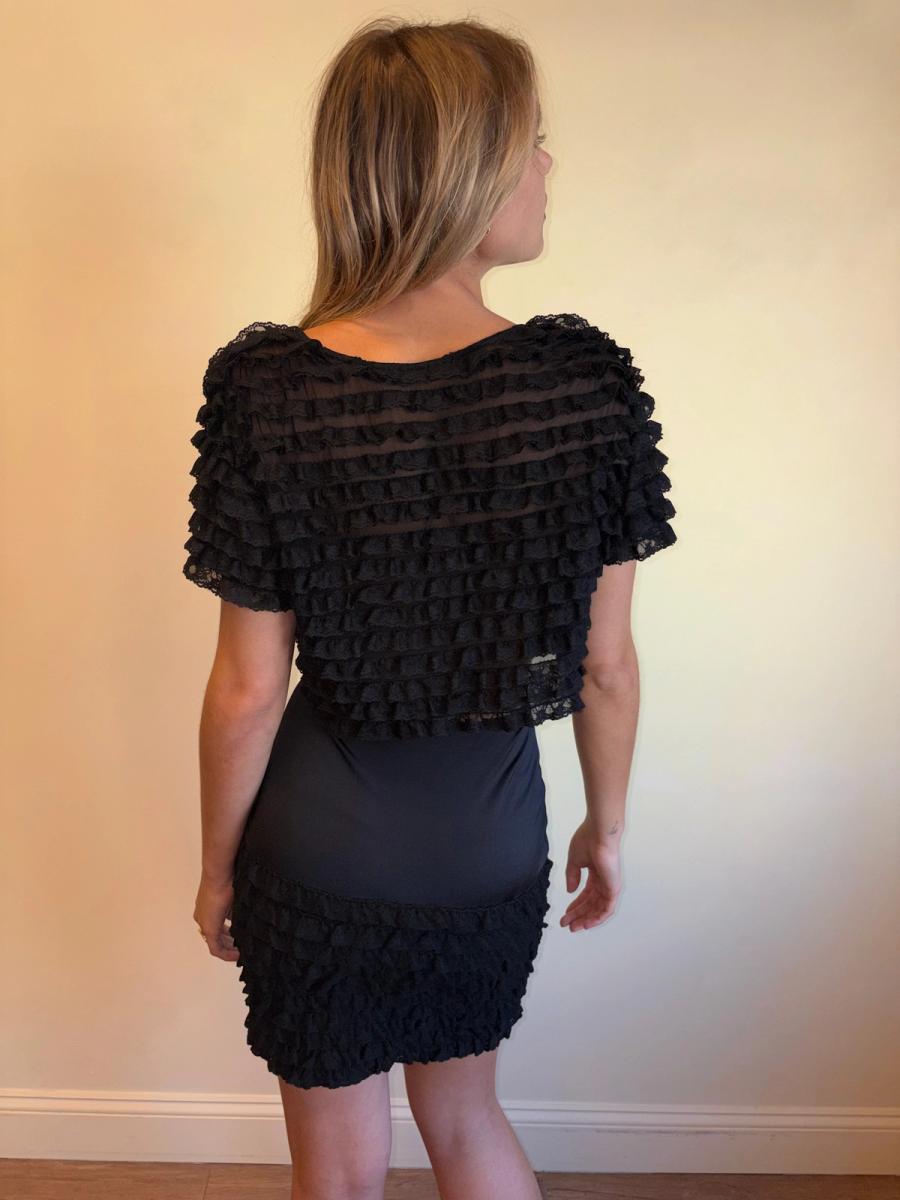 Vintage Chantal Thomass Black Lace Frill Set product image