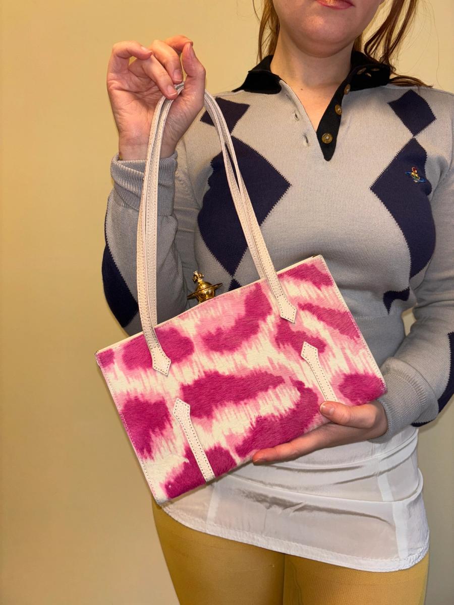 90s Vivienne Westwood Pink Cowhide Purse product image