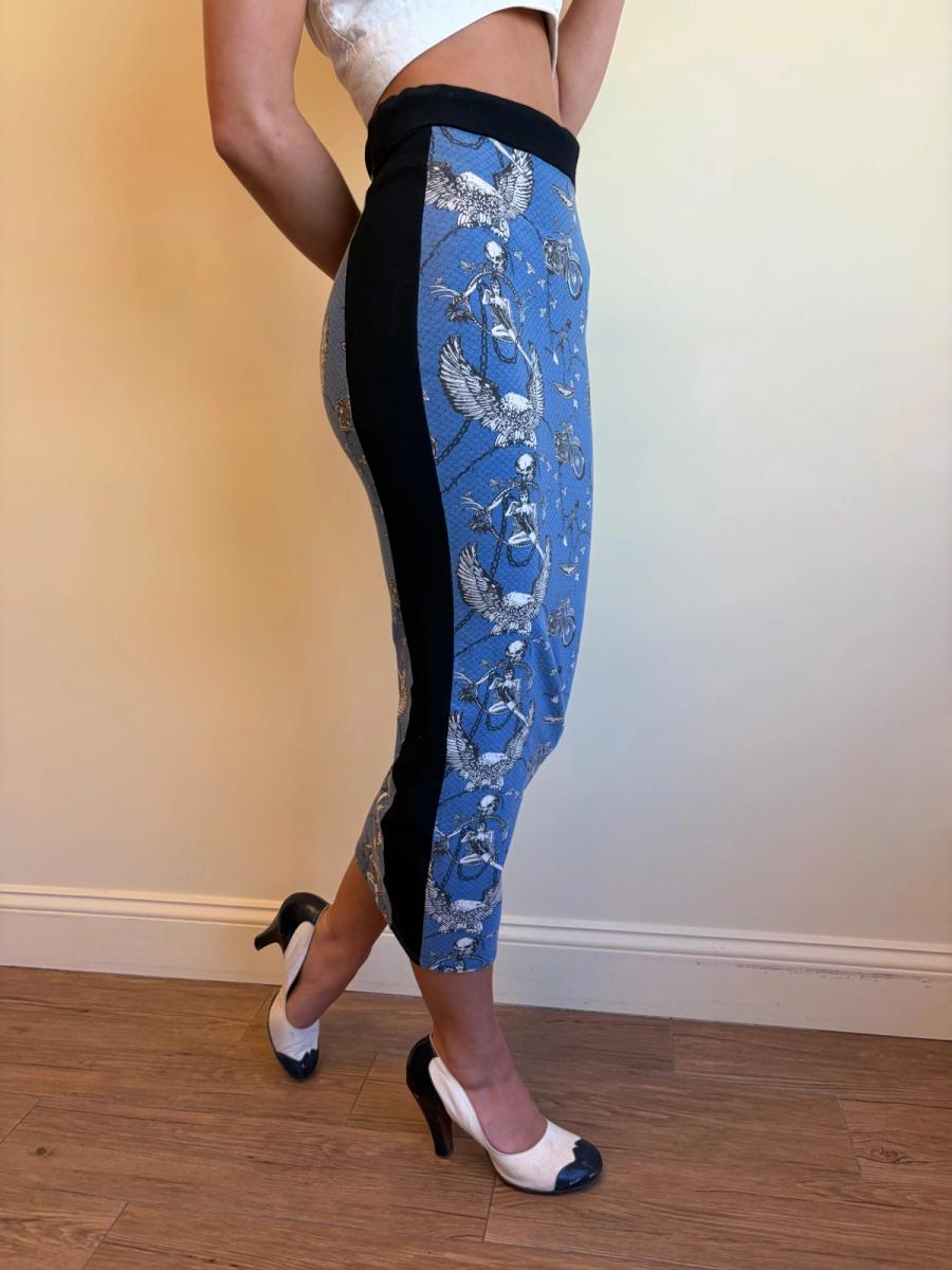 80s Junior Gaultier Biker and Pin-up Girl Hobble Skirt product image