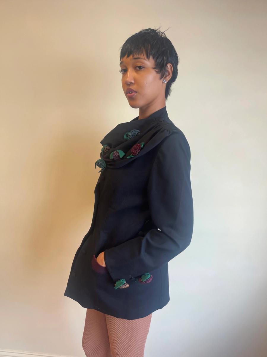 1980s Günther Schlamor Dimensional Flower Blazer  product image