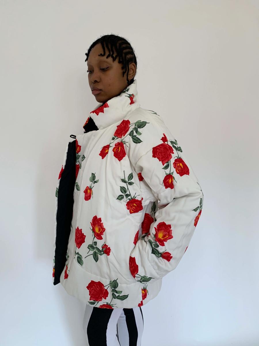 90s Norma Kamali Reversible Rose Jacket  product image