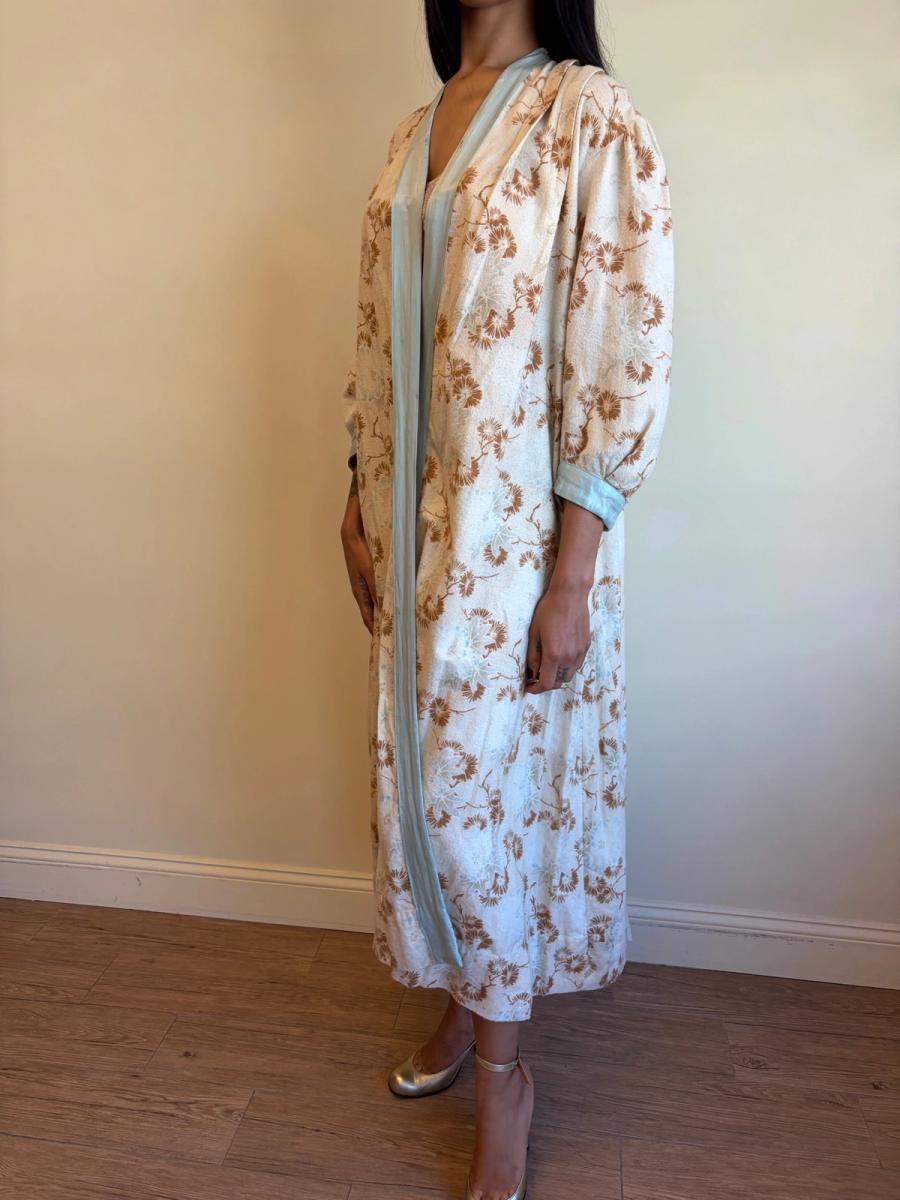1890s or early 1900s Pastel Flannel Robe product image