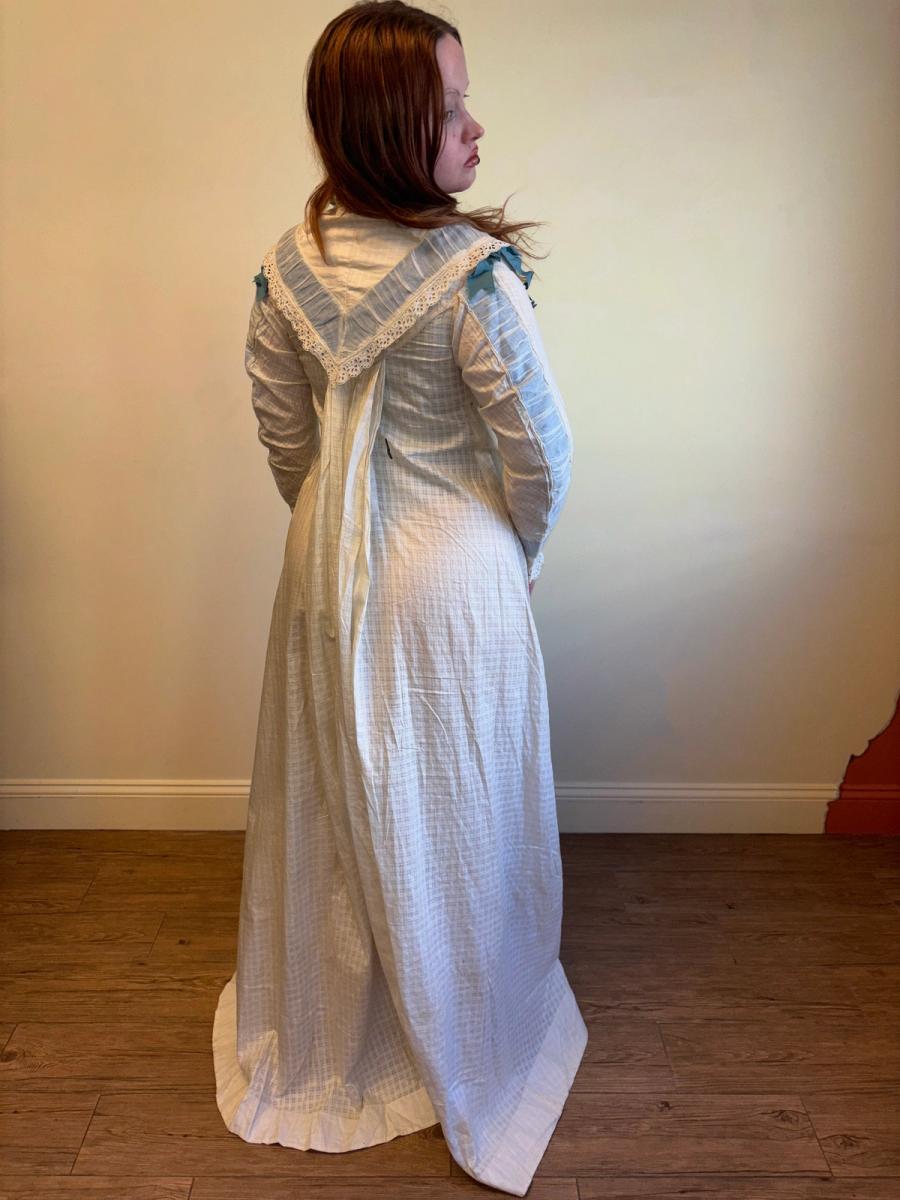 Victorian Dressing Gown with Blue Ribbons product image