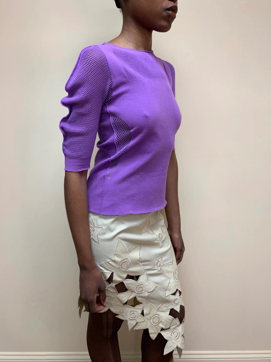 Issey Miyake A_POC Violet Mesh Top product image