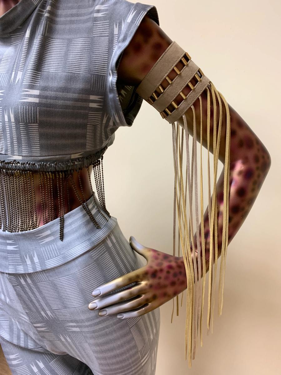 70s Claude Montana Fringe Armbands product image