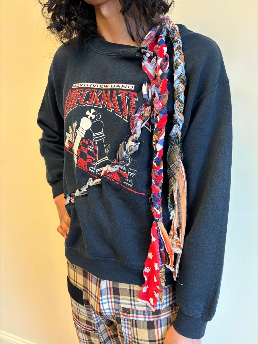 Tomoki Yurita Braided Checkmate Sweatshirt product image
