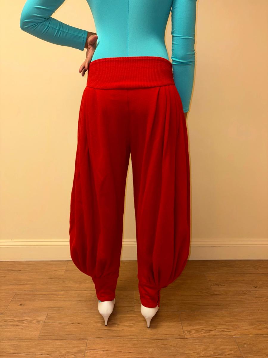 80s Norma Kamali Red Sweatpants product image