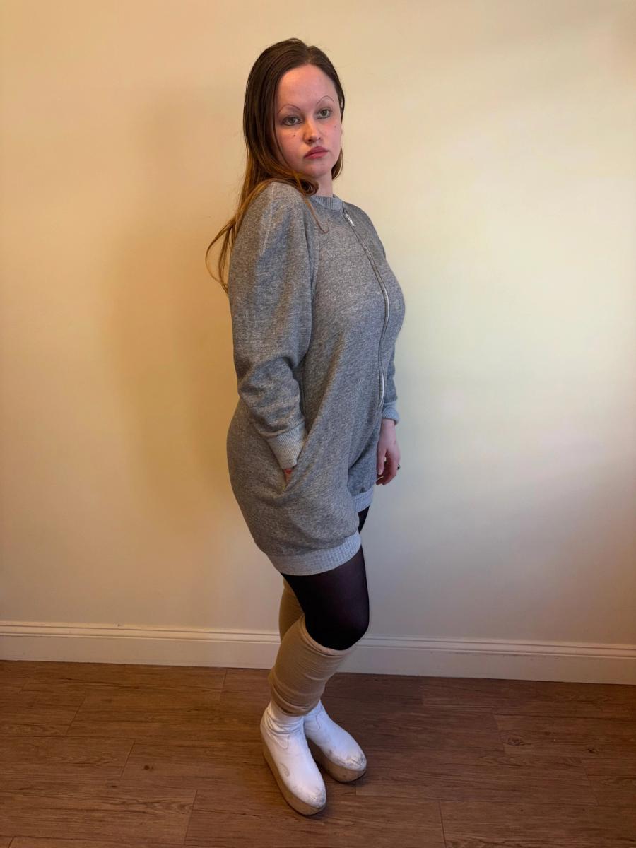 1980 Norma Kamali Gray Zip Up Jumpsuit product image