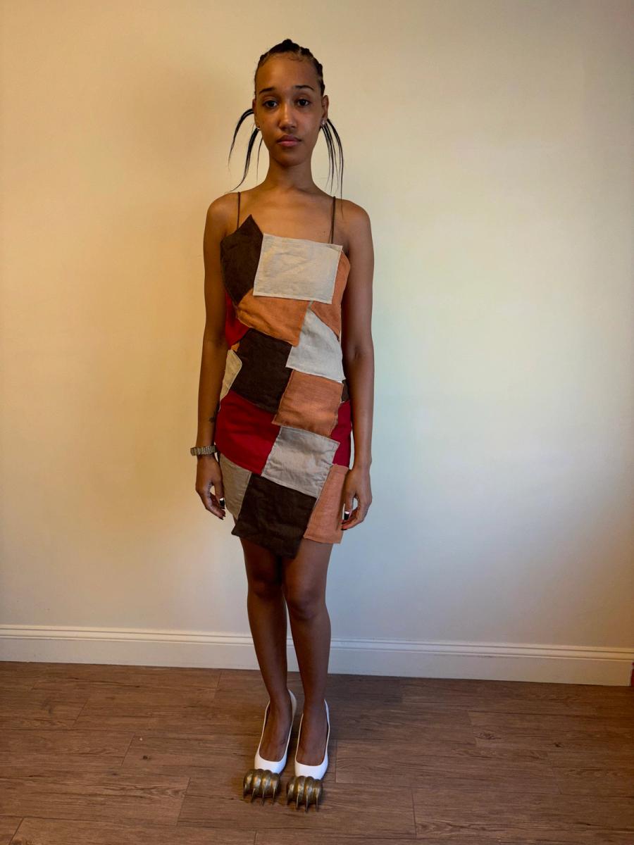 90s Italian Patchwork Dress product image