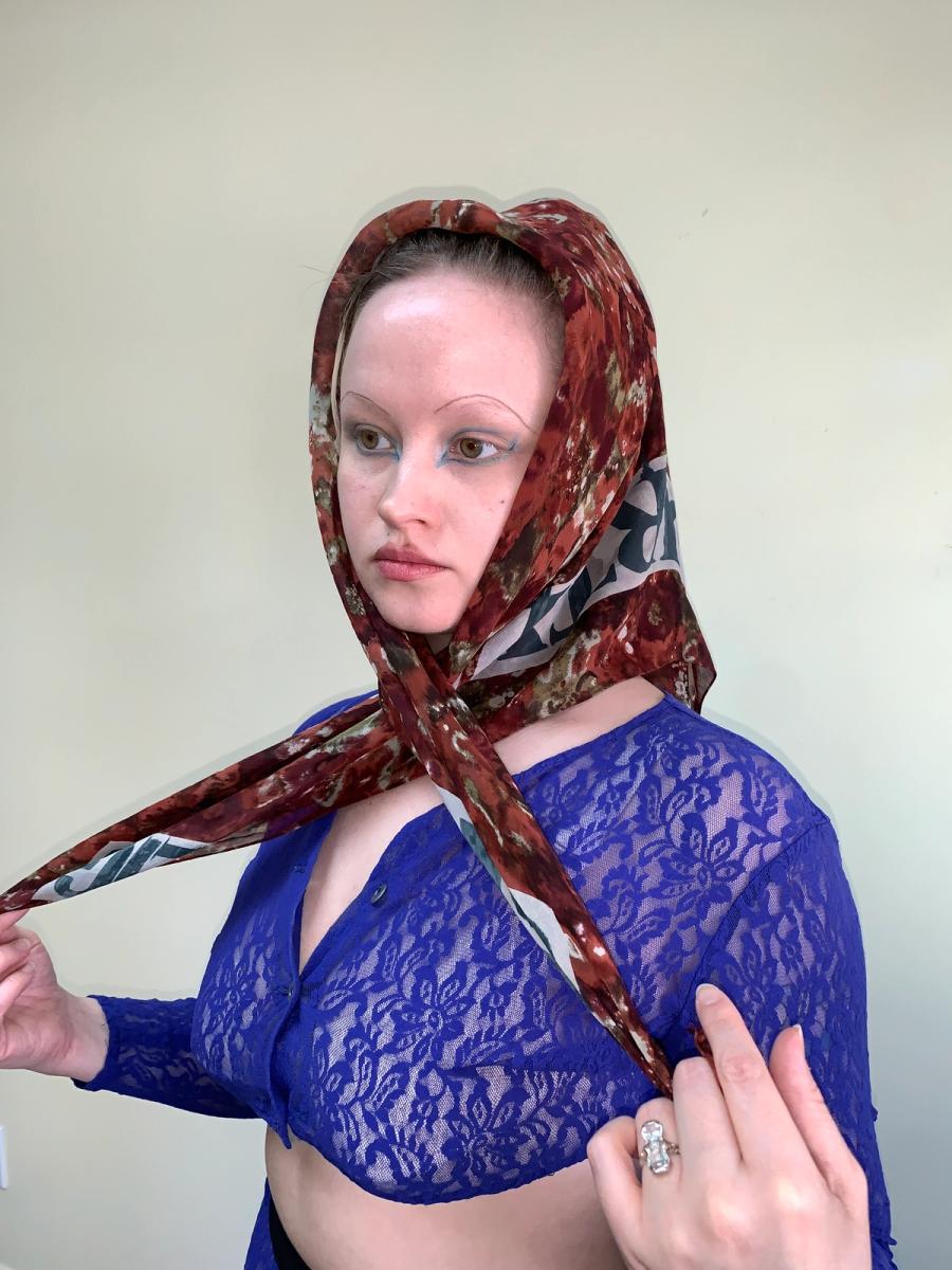Vintage Junior Gaultier "Dirty" "Schmutzig" "Sale" Headscarf product image