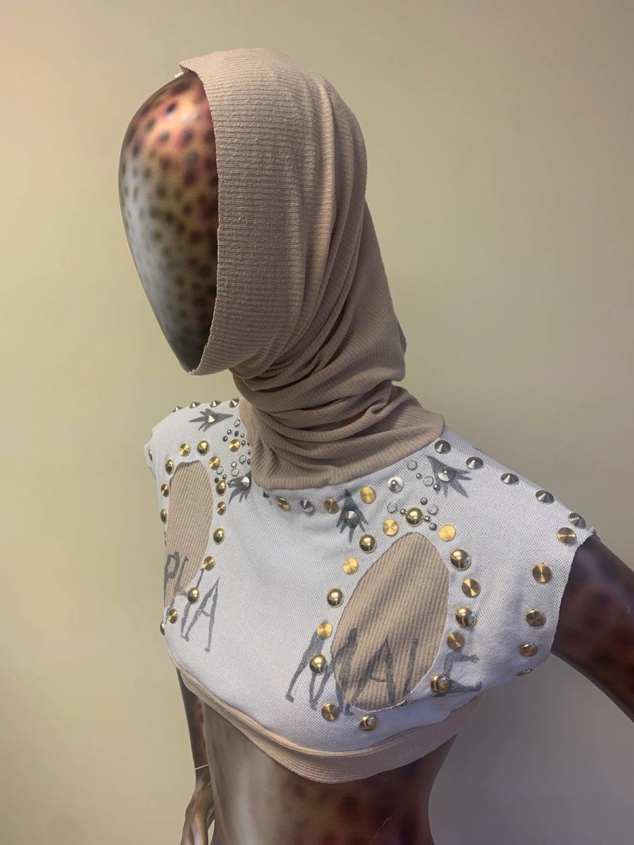 Alpha Male Studded Top With Tan Hood 2 product image