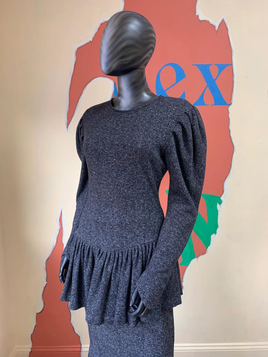 80s Norma Kamali Gray Sweatshirt Set product image