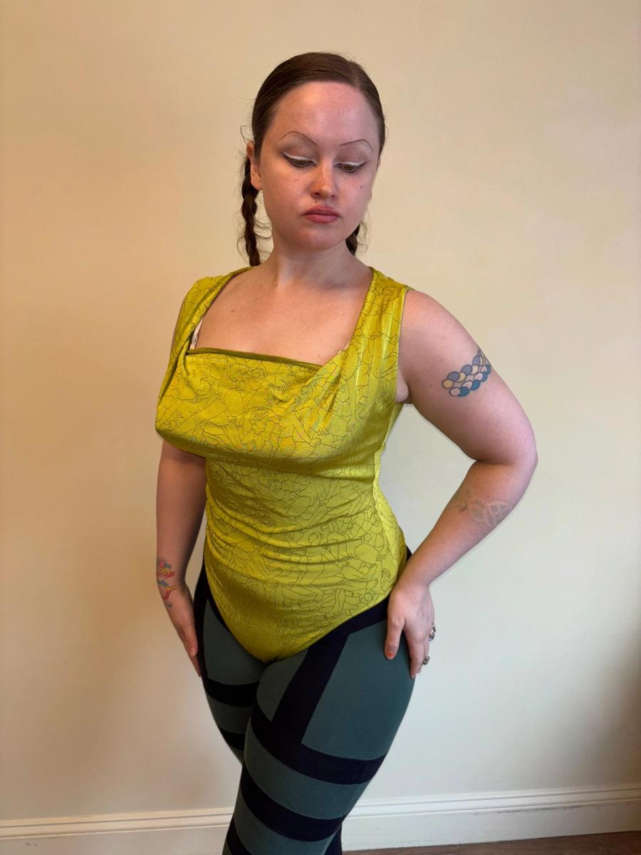 2004 Vivienne Westwood Green Orgy Print Leotard product image