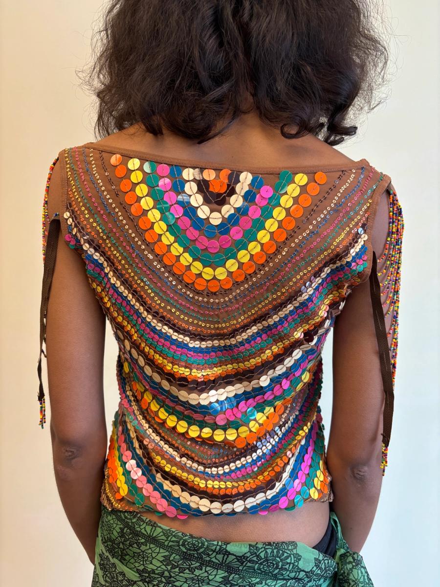 Italian Top with Beaded Sleeves product image