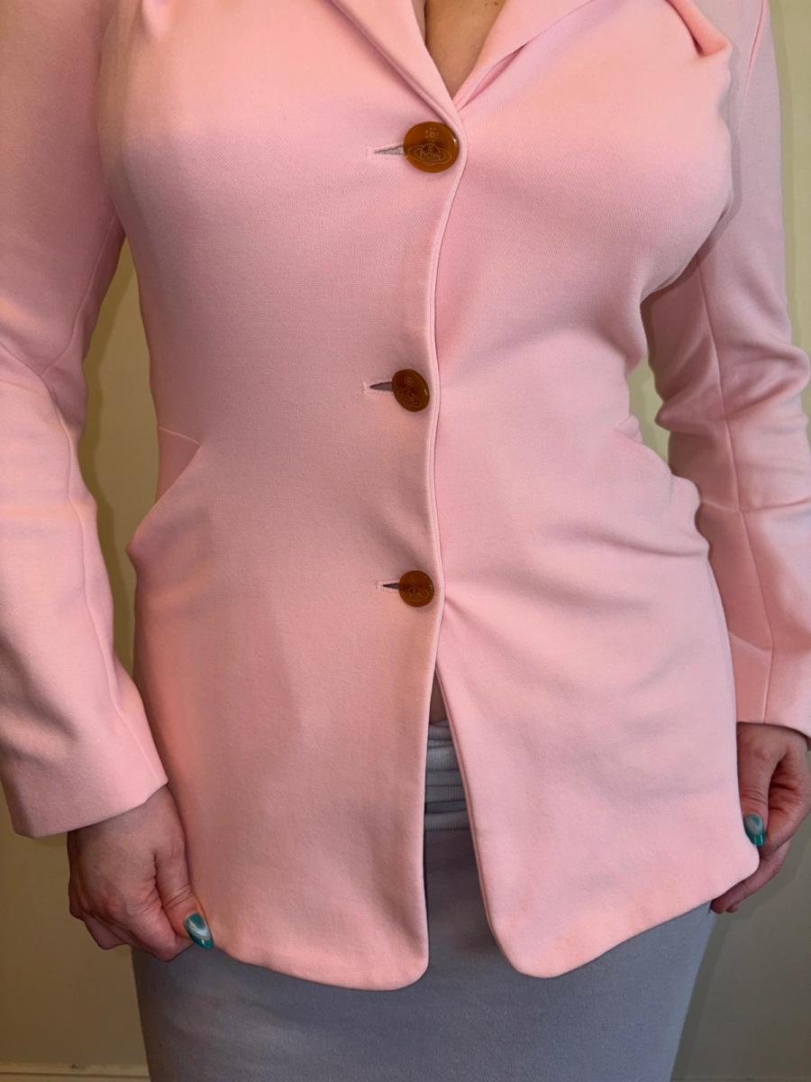 Vivienne Westwood Bubblegum Pink Stretch Piqué Tailored Jacket  product image