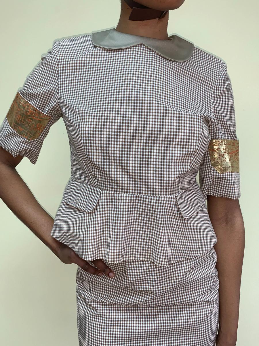 Vivienne Westwood 1989 'Civilizade' Gingham Suit With Gold Frame product image