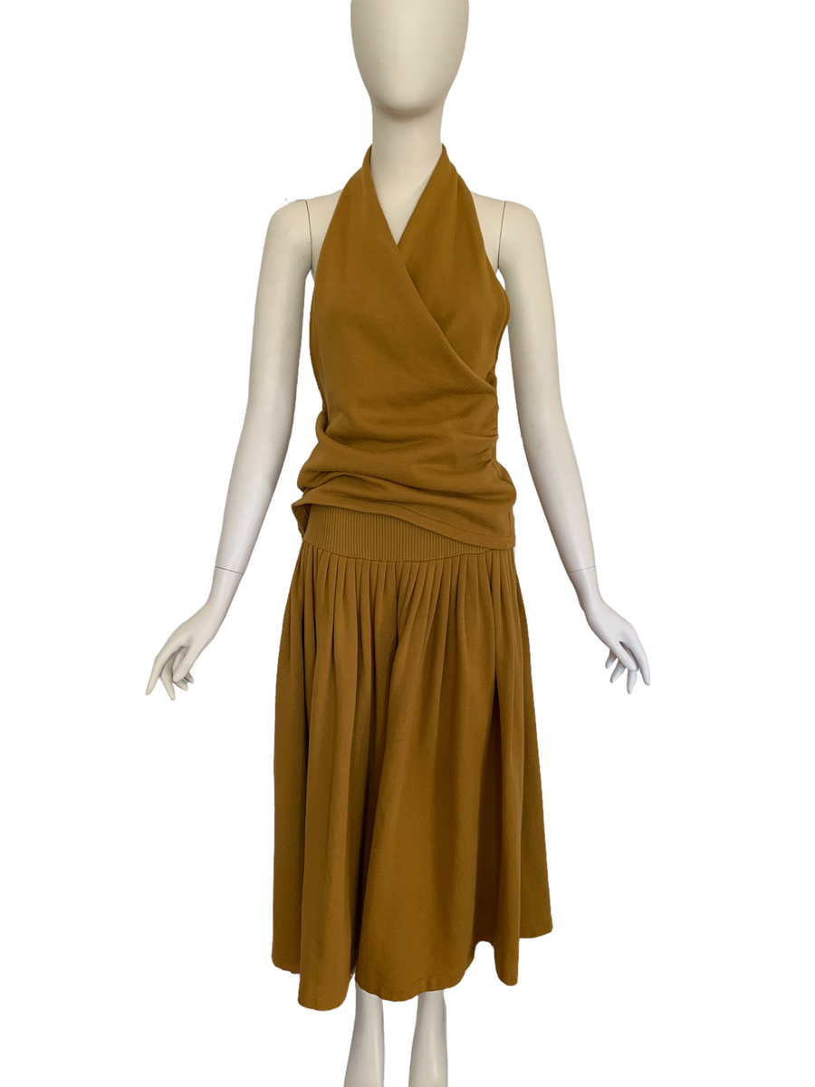 80s Norma Kamali Ochre 3 Piece Dress product image