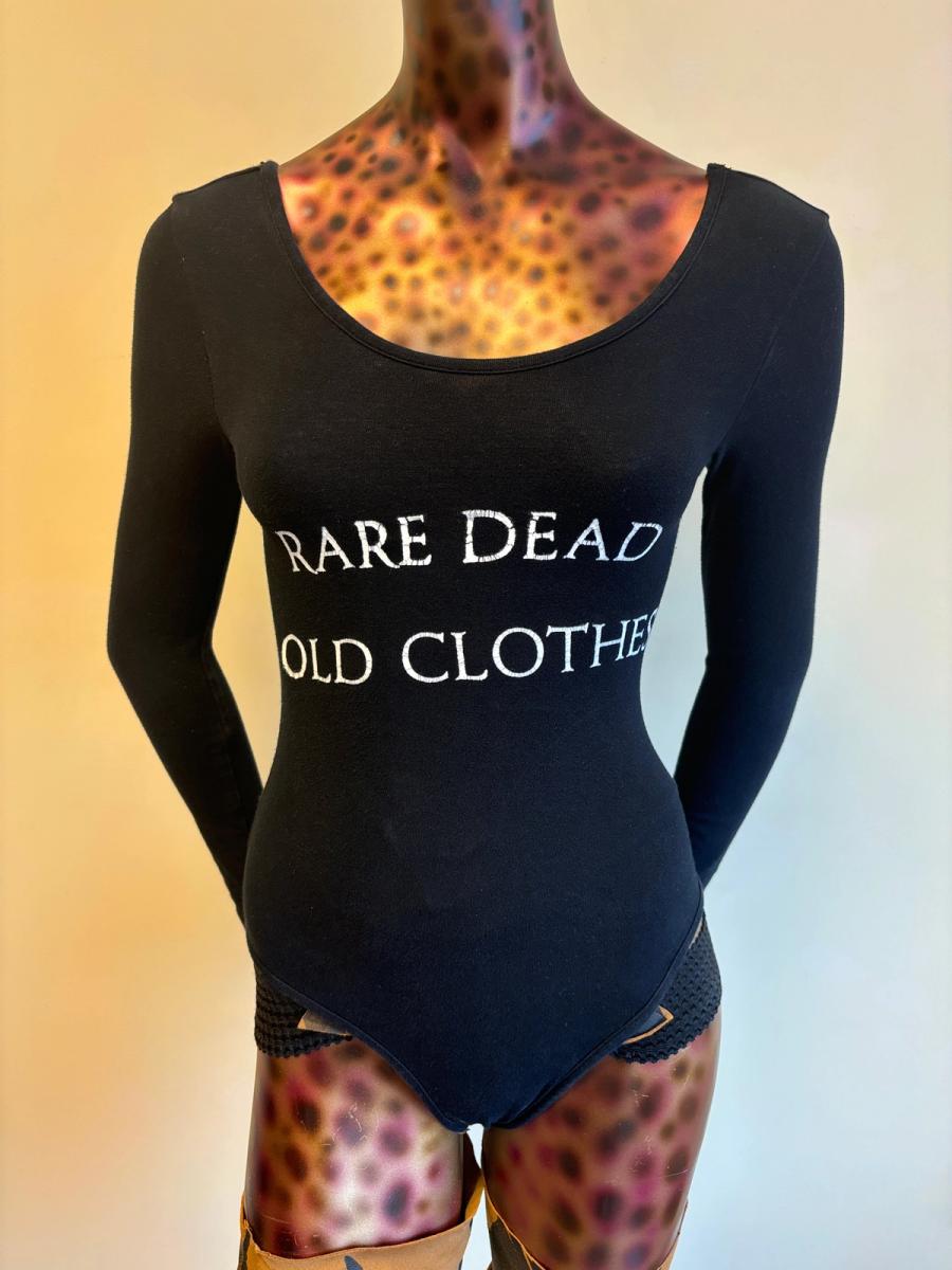 Long Sleeve Black Rare Dead Old Clothes Leotard
