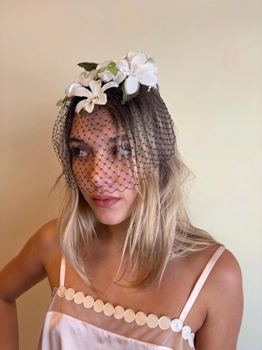 Midcentury Floral & Net Veil  product image