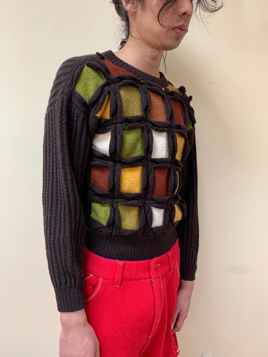 80s Issey Miyake Avant Garde Blocked Sweater product image