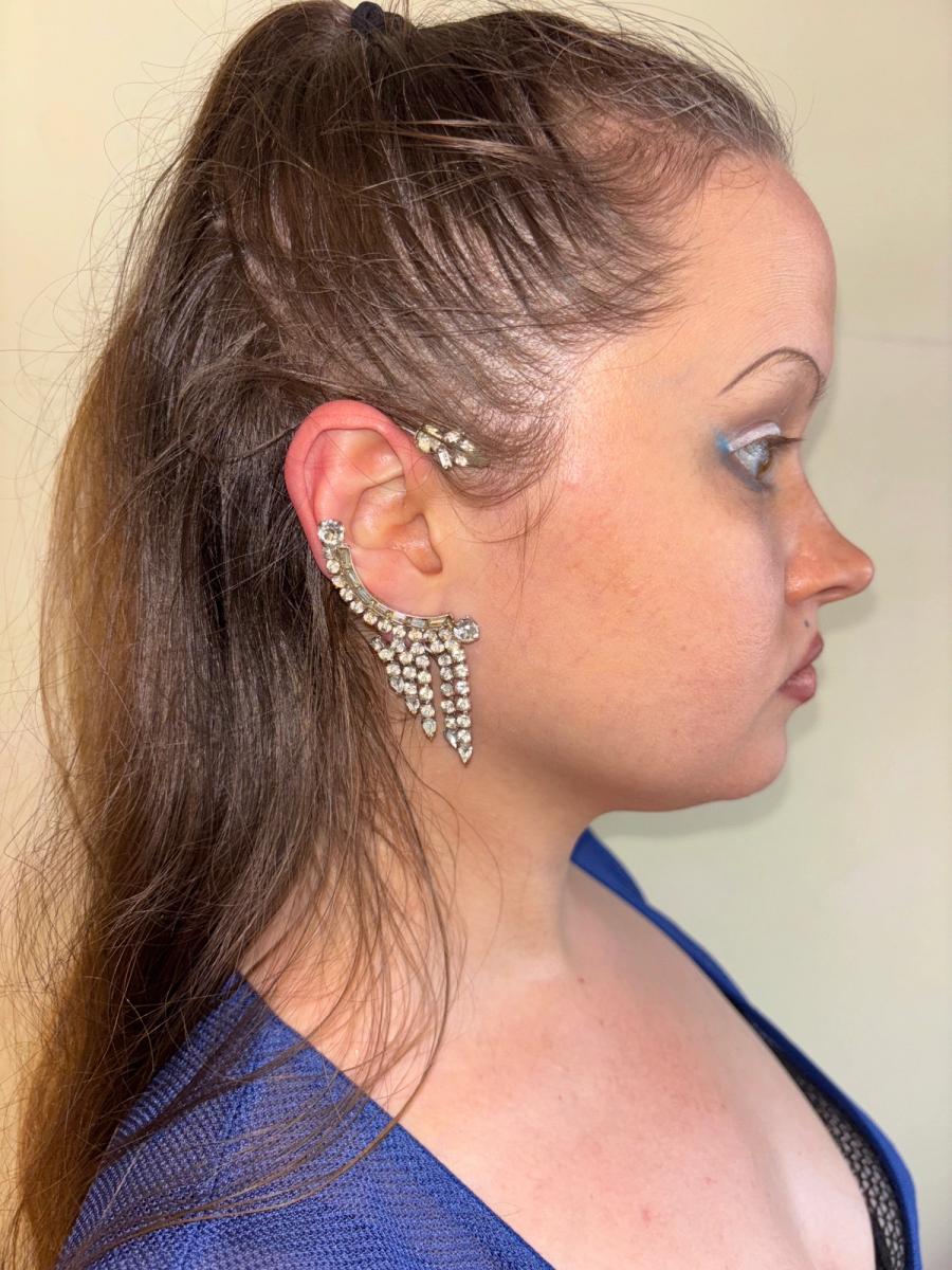 50s Rhinestone Ear Cuff product image