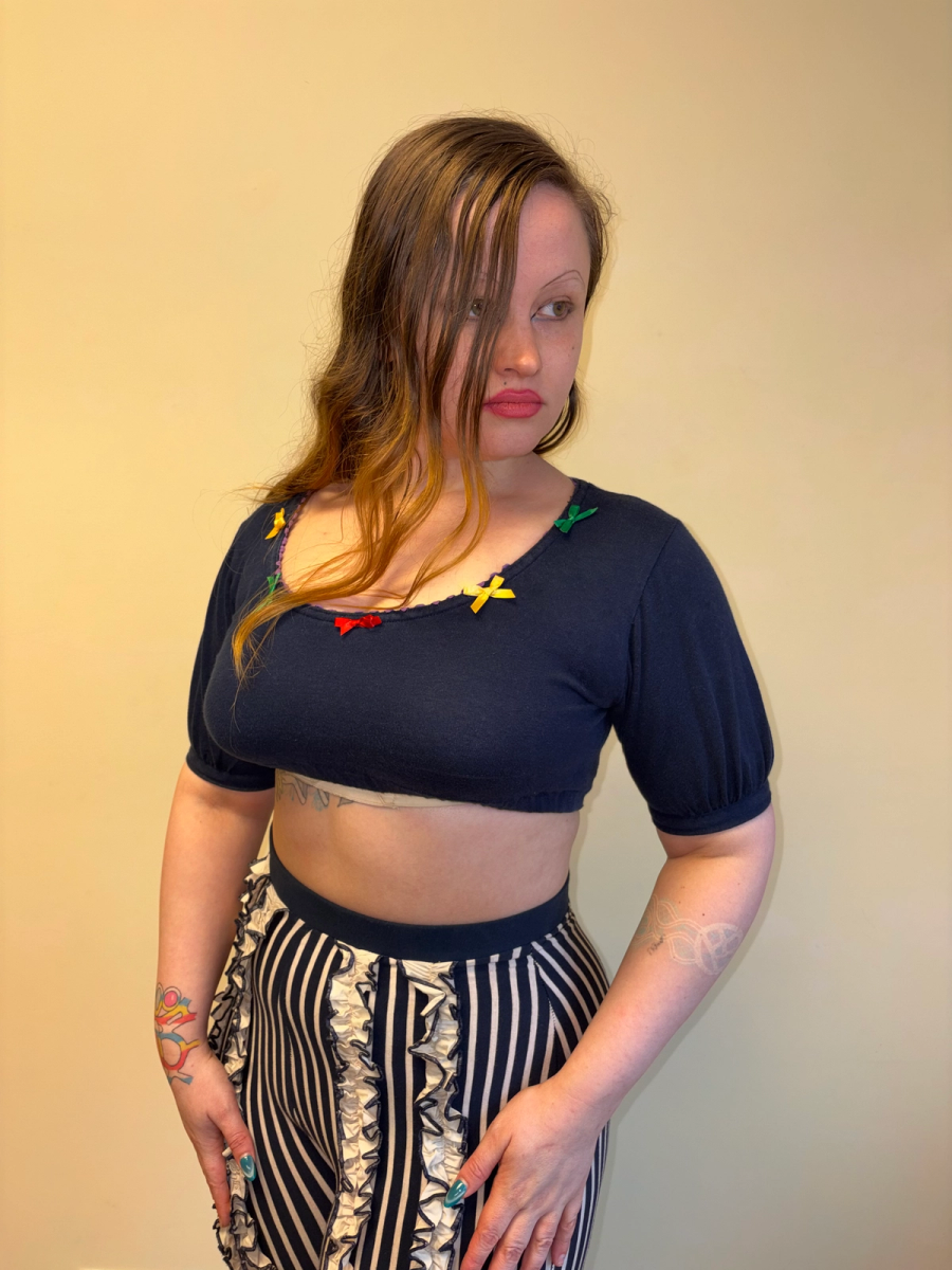 80s Lolita Lempicka Bow Crop Top product image