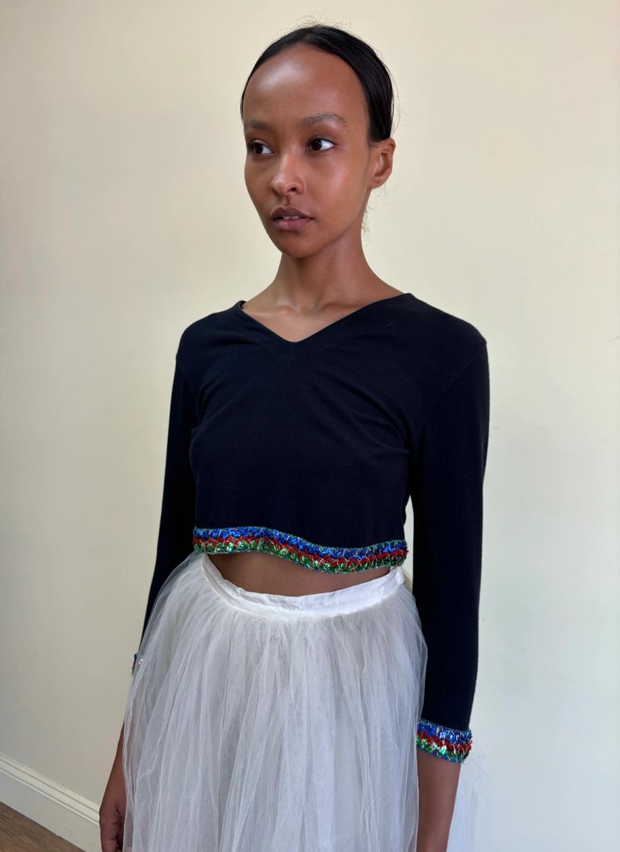 Gaultier Junior 80s Sequin Trimmed Top  product image