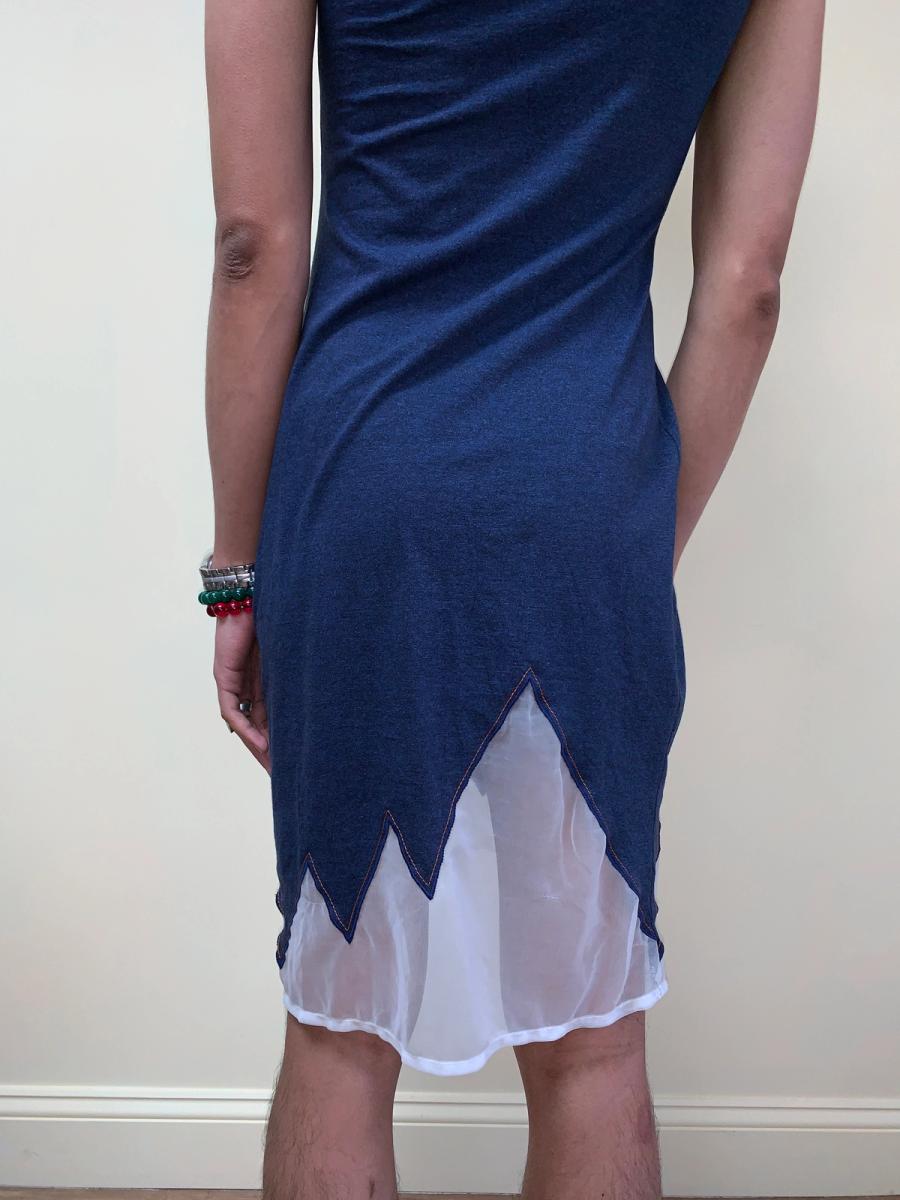 90s W< Jagged Hem Dress product image