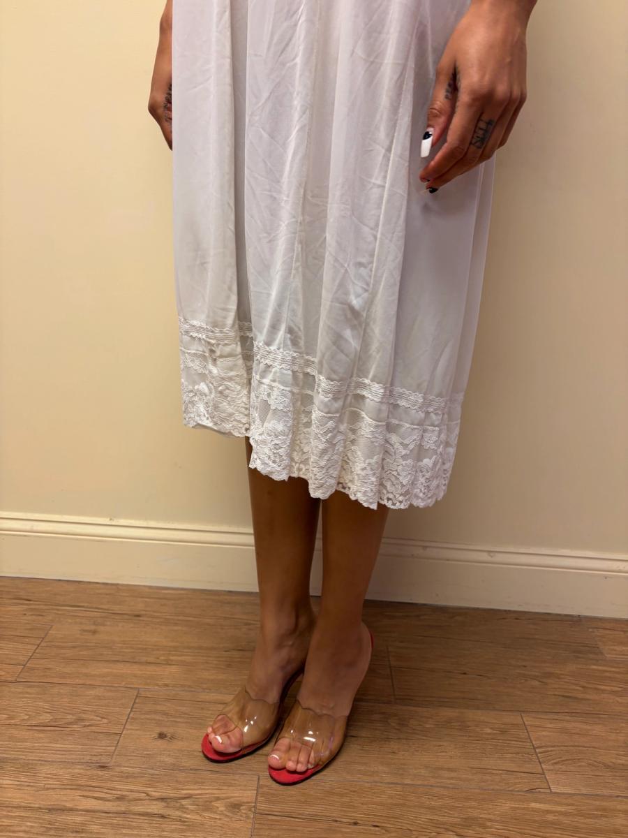 Yeah Right!! White Patchwork Slip Dress product image