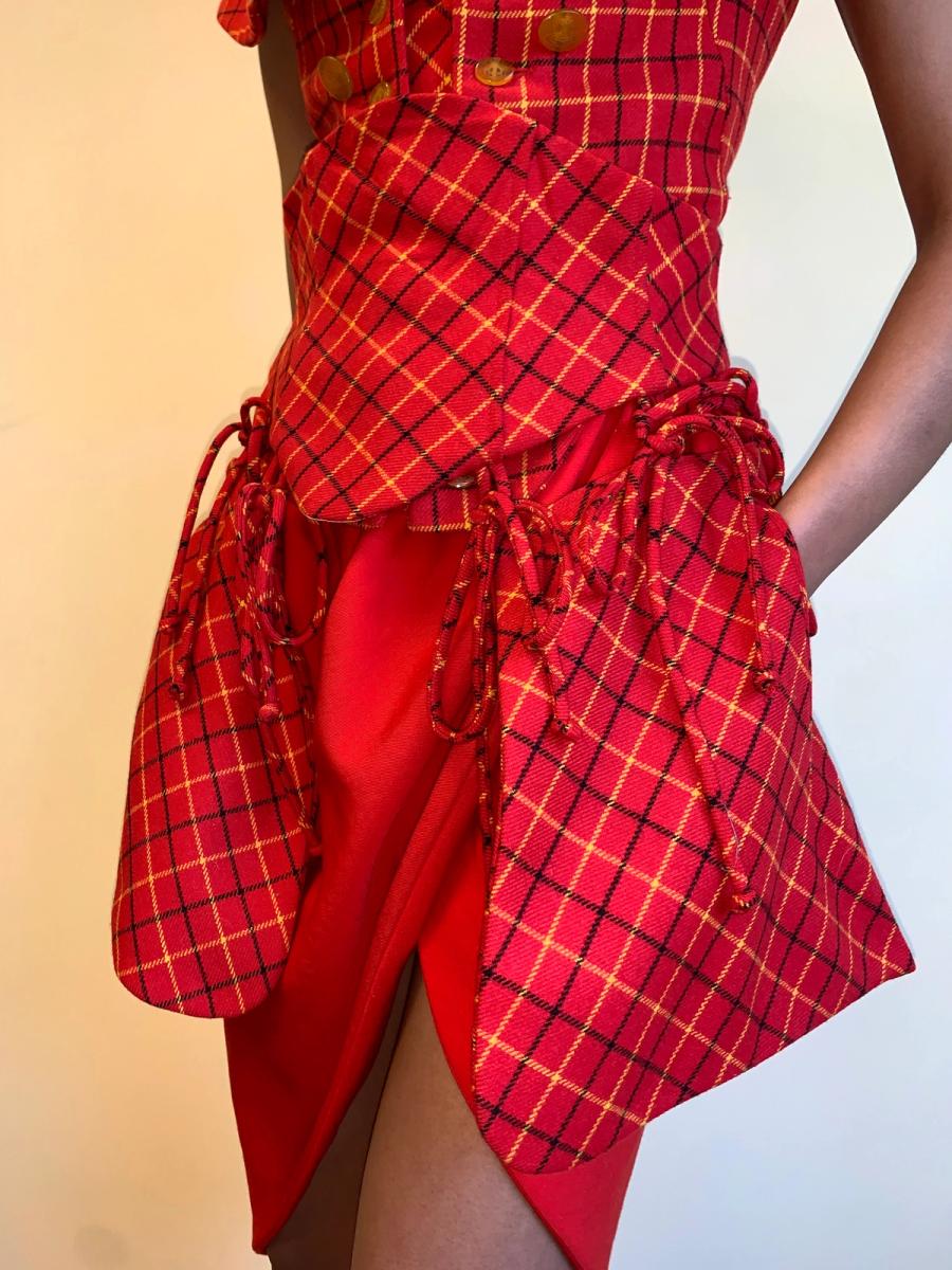 1996 Vivienne Westwood 'Vive la Cocotte' Tartan Waist Corset product image