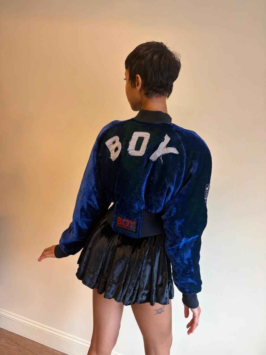 80s-90s Boy London Changeable Blue Velvet Bomber  product image