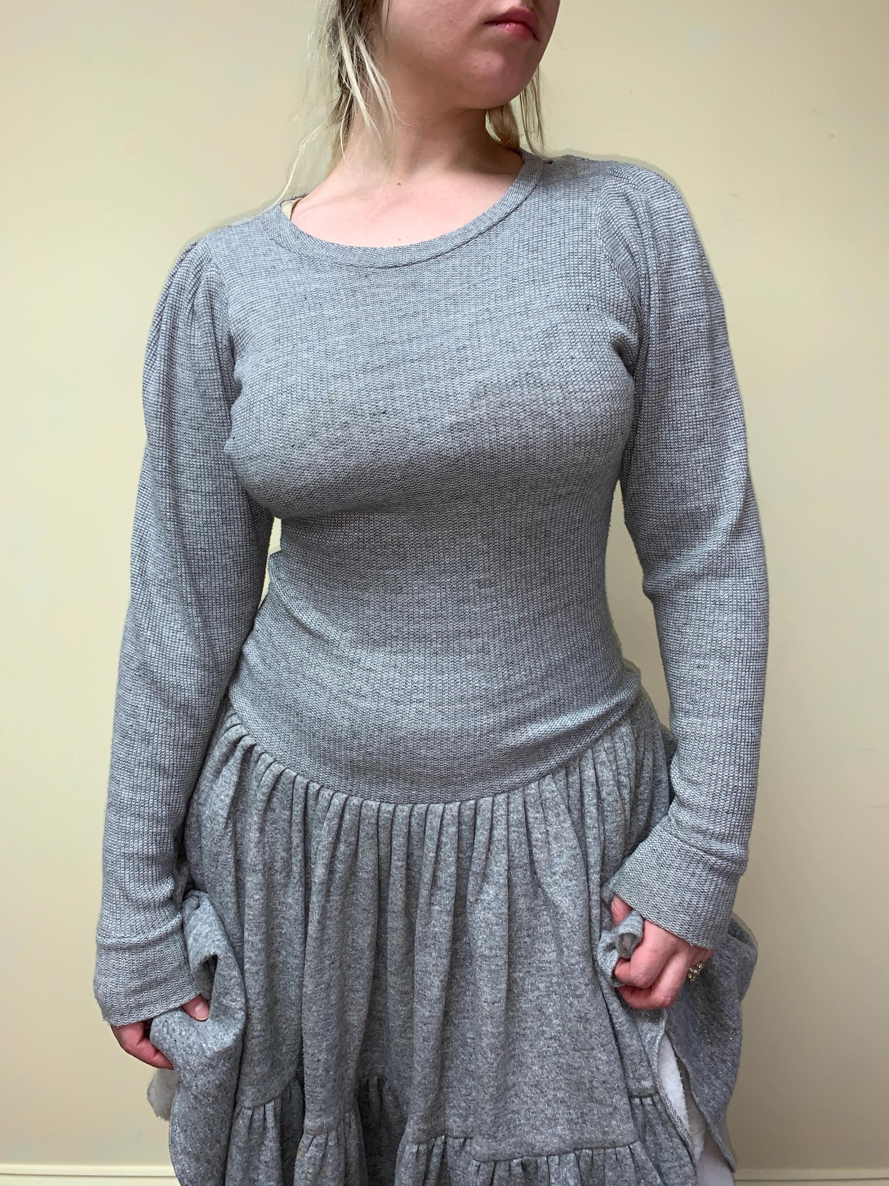 1982 Norma Kamali Sweatshirt Collection Dress