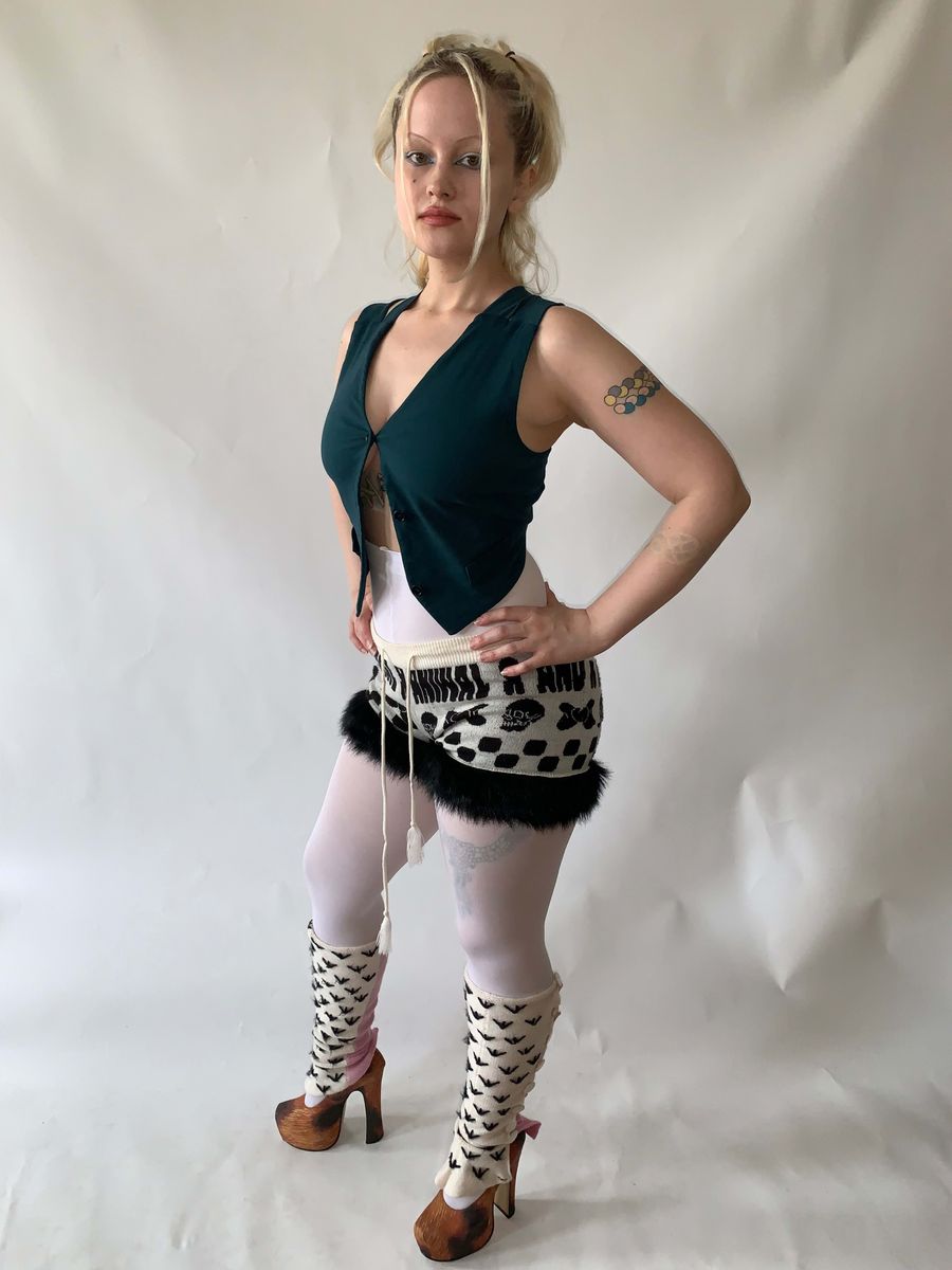 1990s Romeo Gigli Criss Cross Stretchy Vest product image