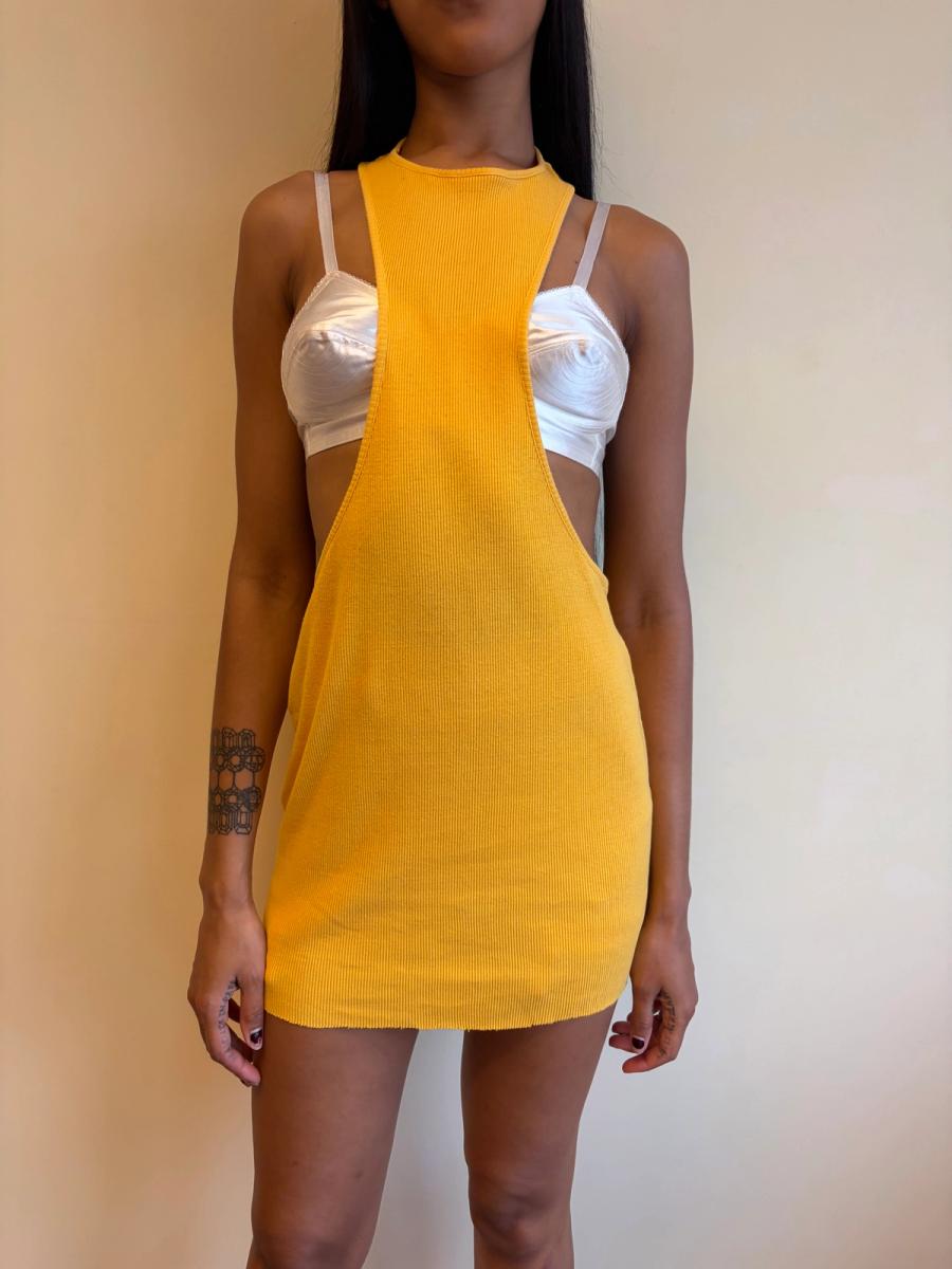 80s Gaultier Equator Exposed Chest Dress product image