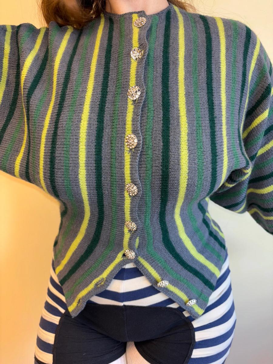 1940s Handmade Dolman Sleeve Sweater product image