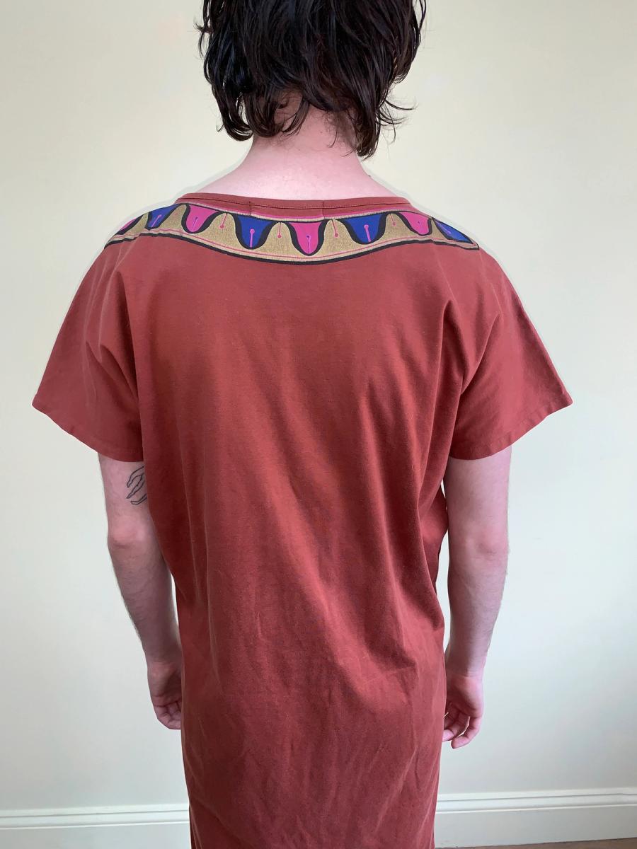 80s Kansai Yamamoto T-shirt Dress with Tromp L'oeil Torc product image