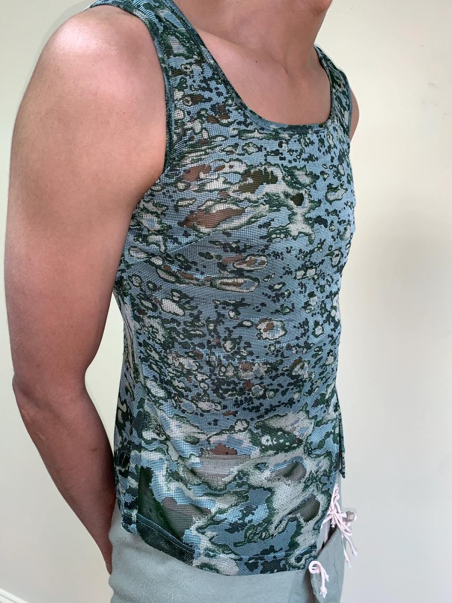 Vintage Beauty: Beast Green Burnout Tank Top product image