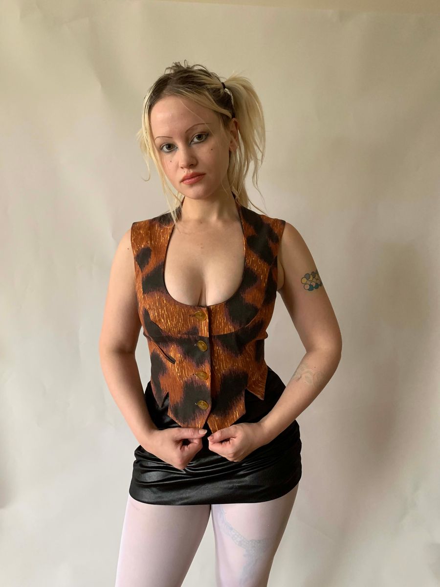 Vivienne Westwood Rare SS94 Café Society Cheetah Vest  product image