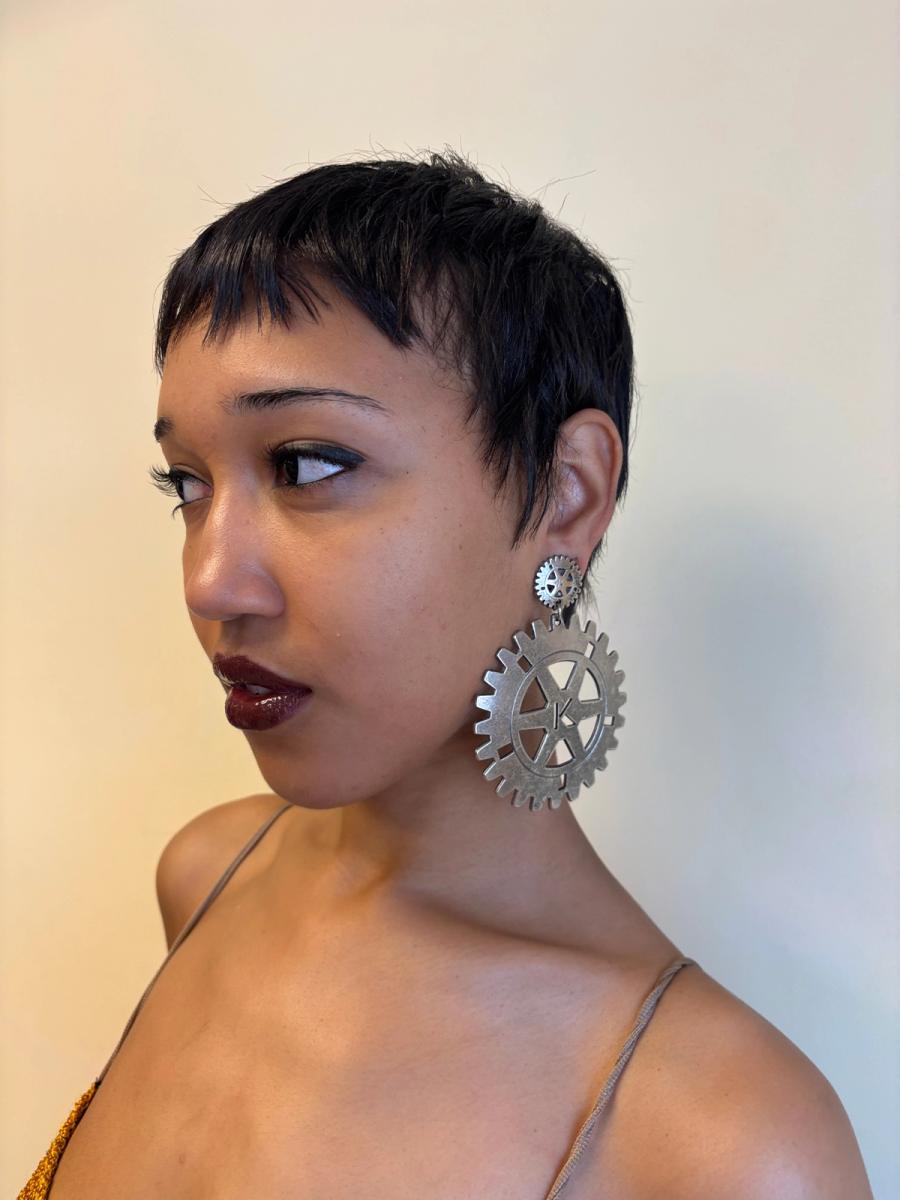 80s Krizia Gear Earrings product image