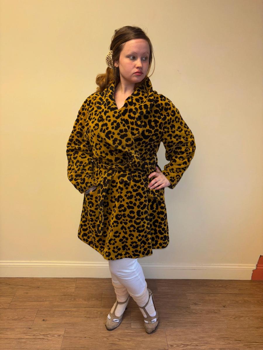90s Chantal Thomass Leopard Print Robe Coat  product image