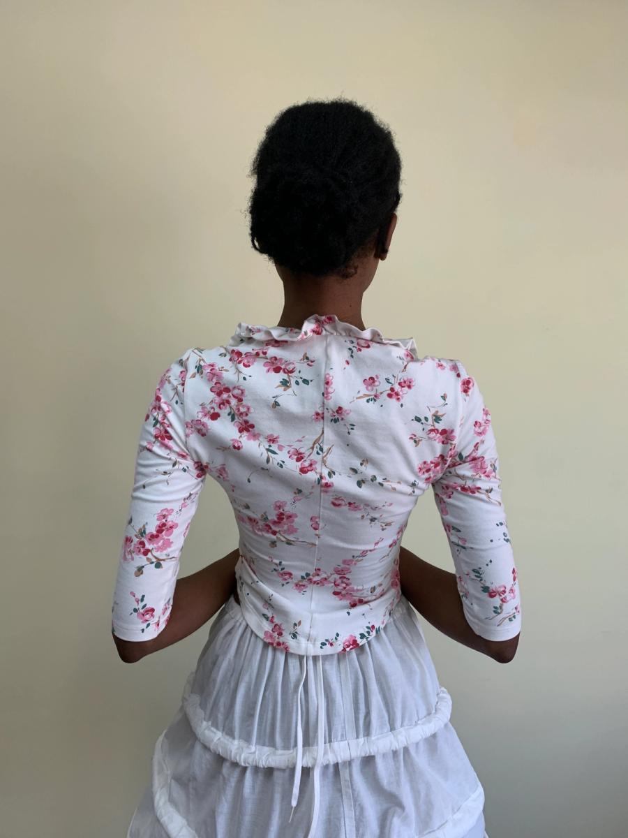 90s Vivienne Westwood Ruffle Cherry Blossom Top product image