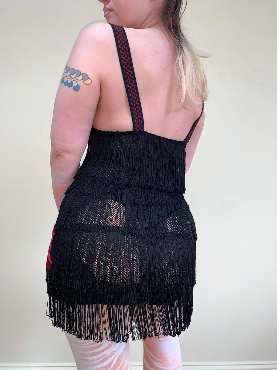 1989 Gaultier Flag Girl Mini-Dress With Fringe  product image