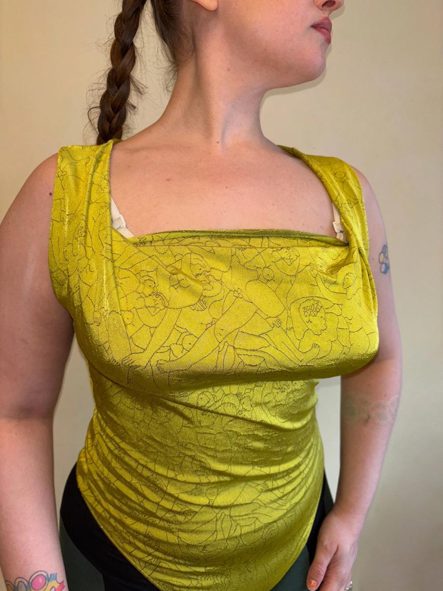 2004 Vivienne Westwood Green Orgy Print Leotard product image