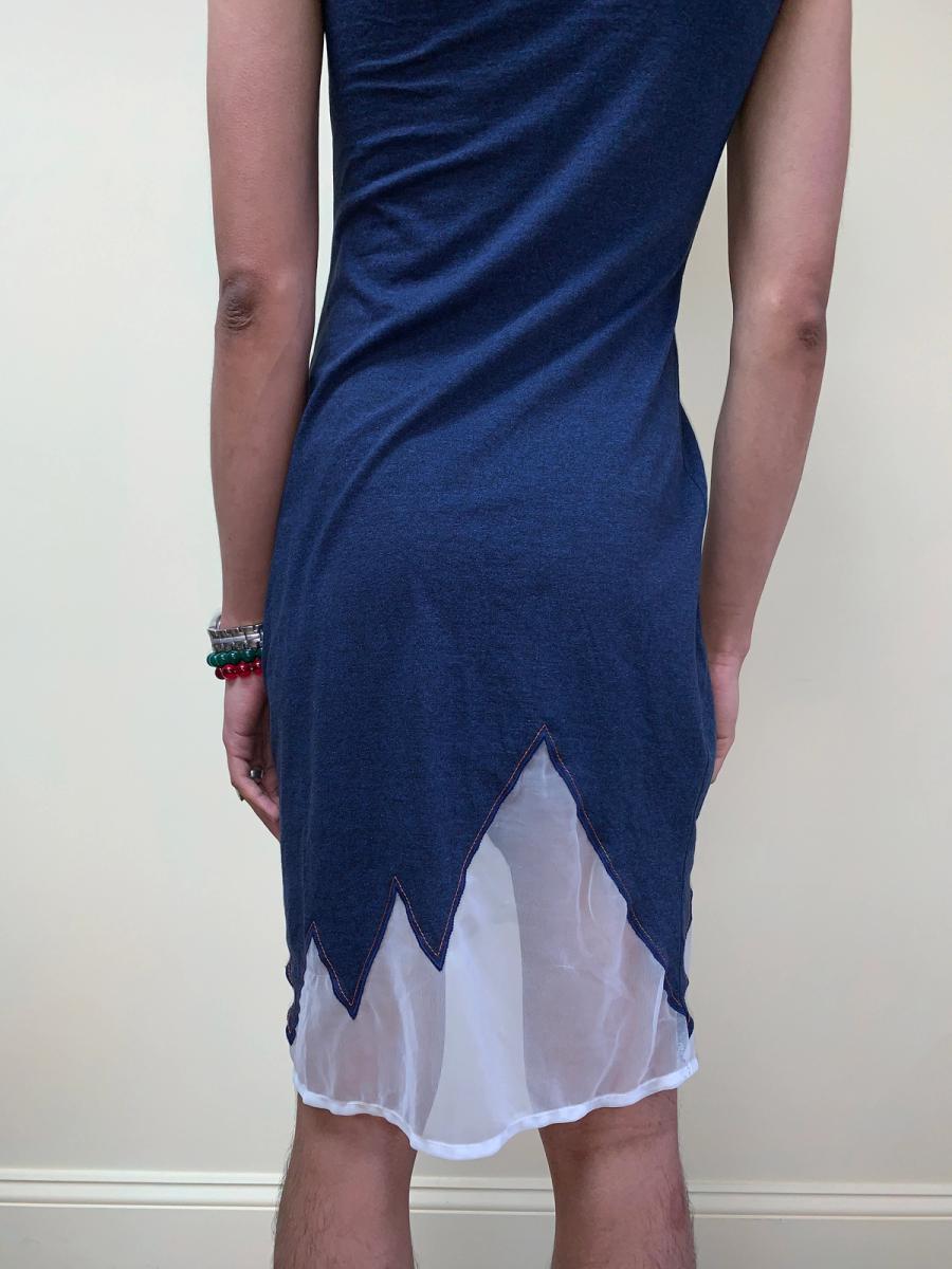 90s W< Jagged Hem Dress product image