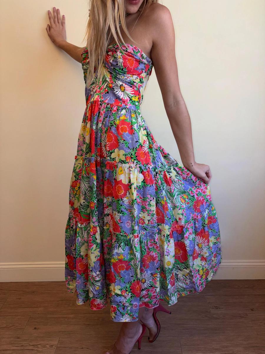 70s Vicky Tiel Floral Dress product image