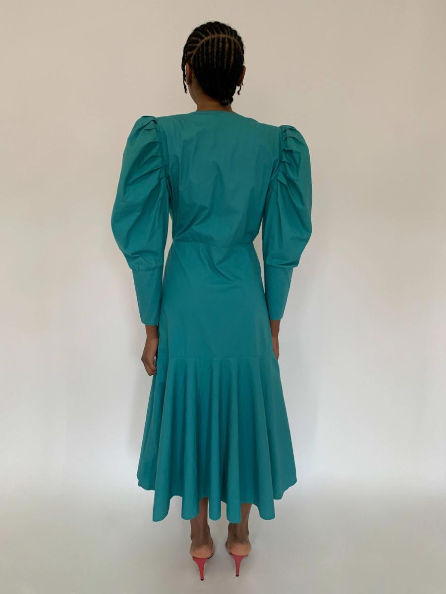 80s Norma Kamali Mutton Sleeve Dress product image