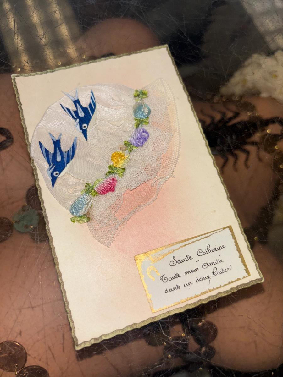 Antique French Saint Catherine Card product image