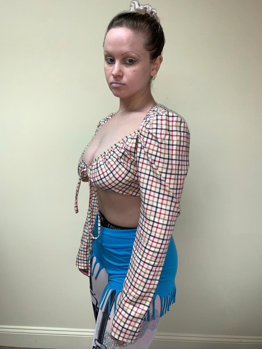 90s Vivienne Westwood Gold Label Checked Plaid Wrap Top  product image